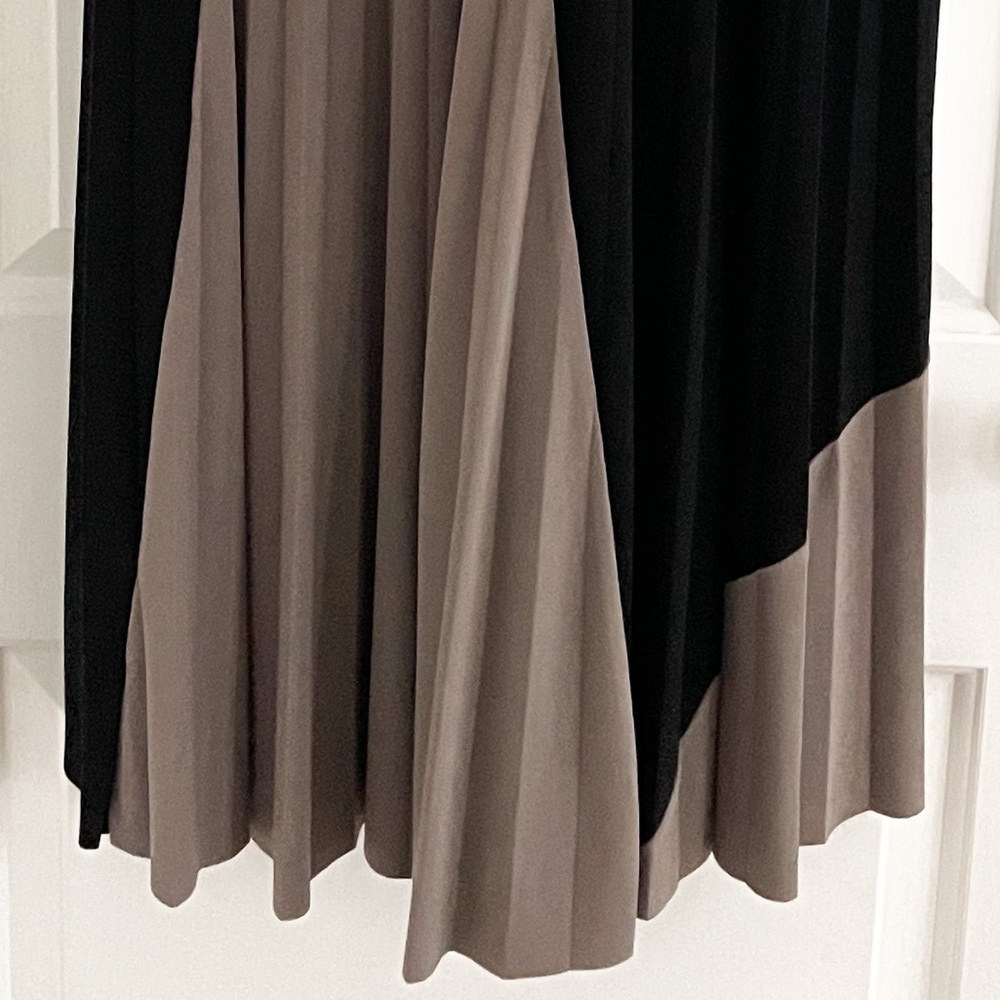 Alfani Plus Size Dress with V-Neck Top and Pleated Skirt